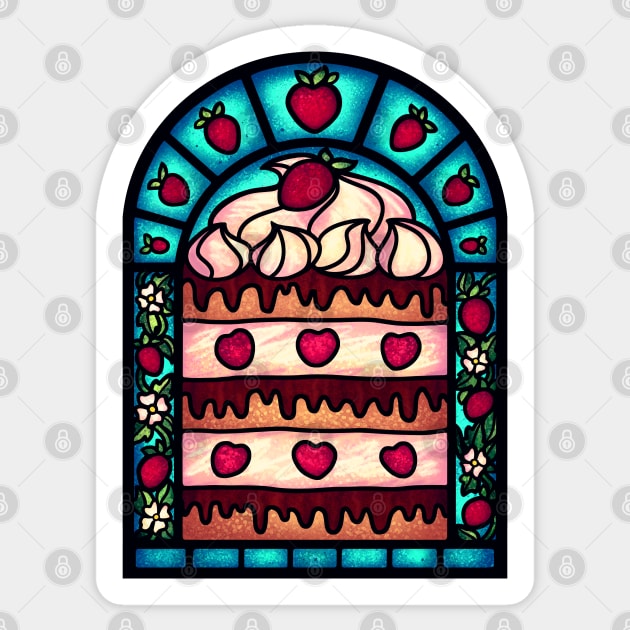 Strawberry Cake Sticker by DoomedDreamer